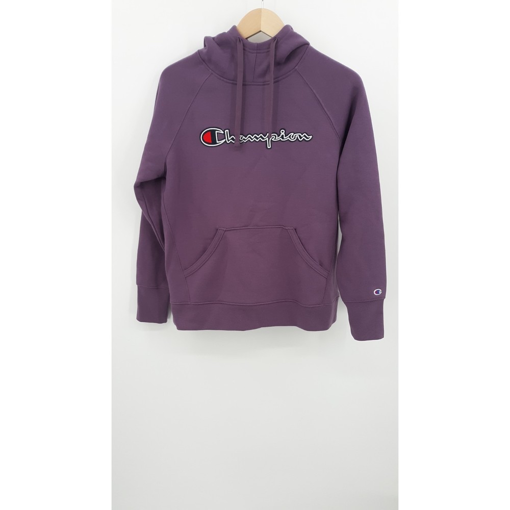 Champion Hoodie Women's Medium Purple Embroidered Logo